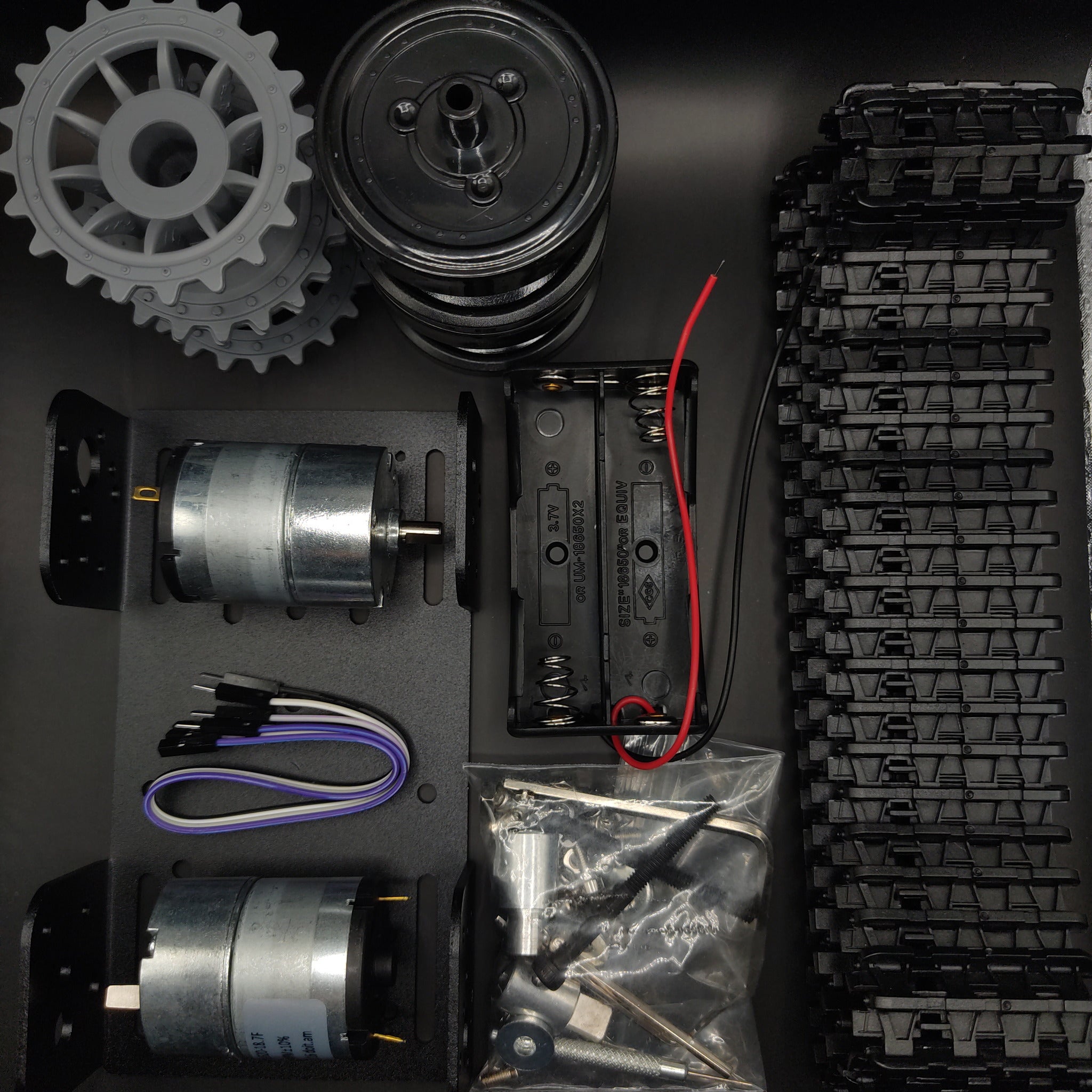 DFRobot ROB0153: Black Gladiator Tracked Robot Chassis