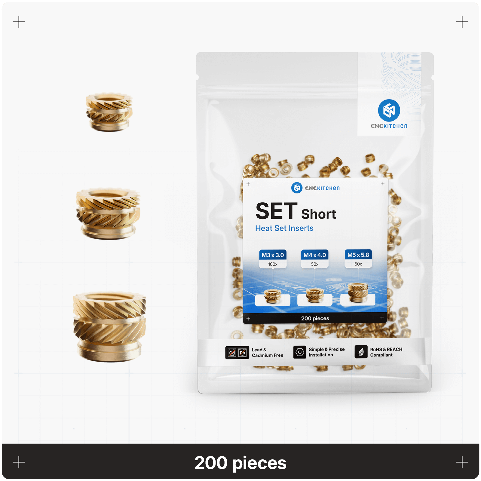 CNCKitchen - Inserts Short SET