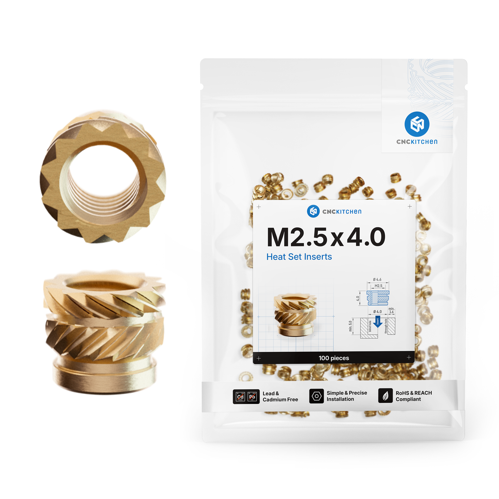 CNCKitchen - M2.5x4.0 Inserts