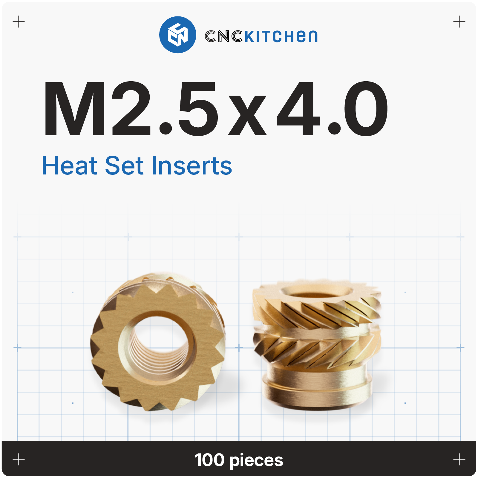 CNCKitchen - M2.5x4.0 Inserts