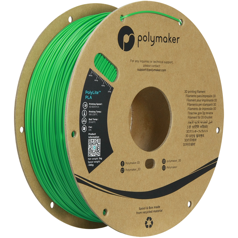 Polymaker PolyLite™ PLA – Green (1.75 mm, 1 kg)