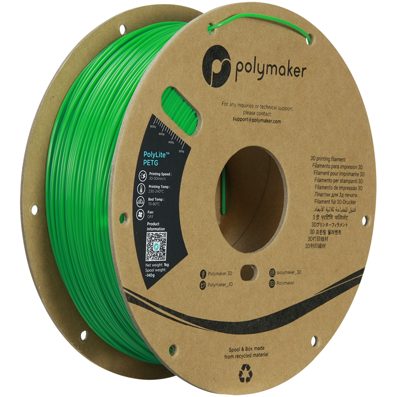 Polymaker PolyLite™ PETG – Green (1.75 mm, 1 kg)