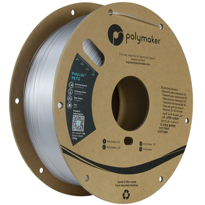 Polymaker PolyLite™ PETG – Clear (1.75 mm, 1 kg)